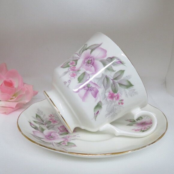 Duchess TEACUP & Saucer Pink Floral Vintage (K638) - Picture 6 of 8